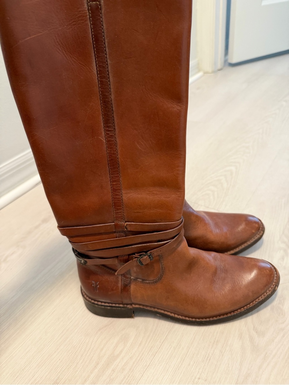 Brown Leather Tall Riding Boots - Frye